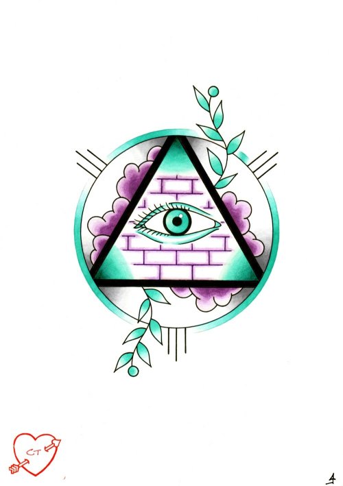 Cute Illuminati Eye Tattoo Design